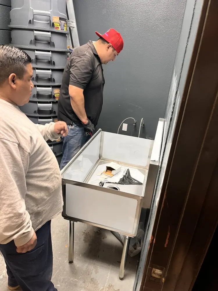 Commercial plumbing and sink installation in DeRidder